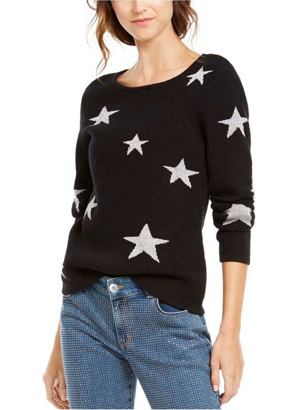 INC Silver Star Sweater in Small